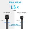Large Zip Ties 36 inch (250 Pack), Long Zip Ties Heavy Duty with 250 lb Tensile Strength, Big Cable Ties, Black, by ANOSON view 3