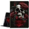 BPQOJB for Kindle Paperwhite Case - 10th Gen 2018, 6 Inch, Auto Wake/Sleep, Red Rose Skull view 1