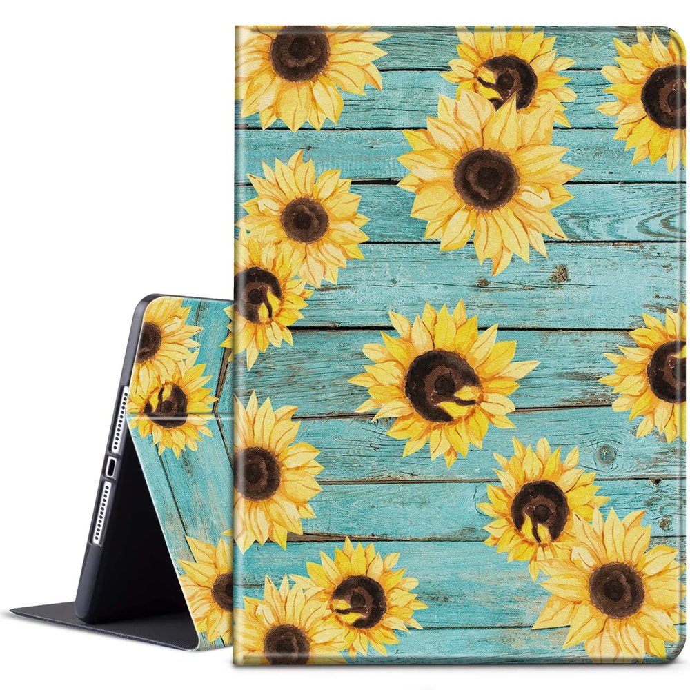 BPQOJB for Kindle Paperwhite Case - 10th Gen 2018, 6 Inch, Auto Wake/Sleep, Sunflower on The Wood