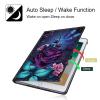 BPQOJB for Kindle Paperwhite 11th Generation 6.8 inch for Kindle Paperwhite Signature Edition with Adjustable Stand & Auto Wake/Sleep Smart Protect Cover - Purple Rose and Blue Butterfly view 3