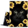 BPQOJB for Kindle Paperwhite Case - 10th Gen 2018, 6 Inch, Auto Wake/Sleep, Sunflower & Black Cat view 1