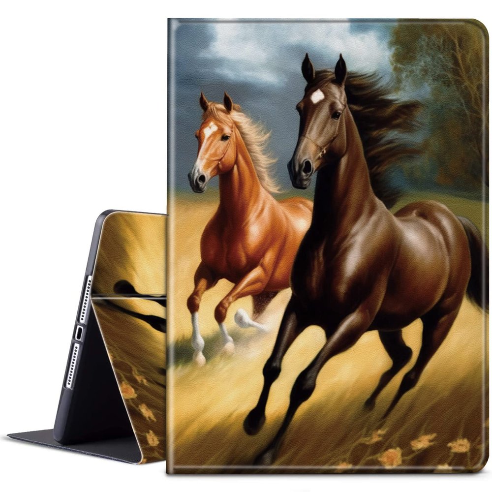 BPQOJB for Kindle Paperwhite Case - 10th Gen 2018, 6 Inch, Auto Wake/Sleep, Horses Pattern