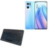 BoxWave Keyboard Compatible with Oppo Reno 7 Pro - SlimKeys Bluetooth Keyboard - with Backlight, Portable Slim LED 7 Colors - Jet Black view 1