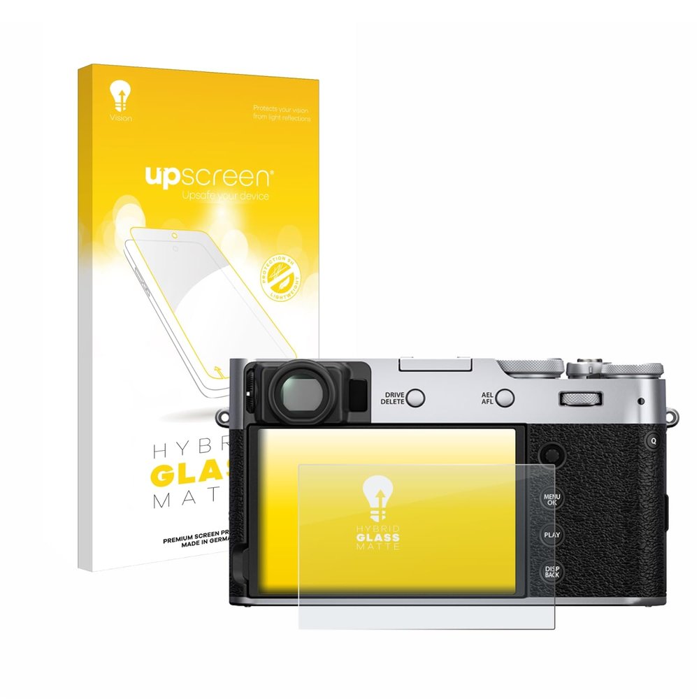 upscreen Matte Screen Protector Glass Film compatible with Fujifilm X100V - Anti-Glare, Anti-Fingerprint, 9H Glass Protection