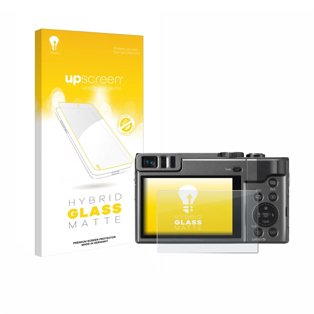 upscreen Matte Screen Protector Glass Film Compatible with Panasonic Lumix DC-TZ90 / Lumix DC-TZ96 - Anti-Glare, Anti-Fingerprint, 9H Glass Protection