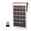 Yoidesu 22 Keys Number Pad, USB C Mini Numeric Keypad for Laptop with USB Reciever, Portable Numpad Financial Accounting for Laptop, Notebook, Desktop (Rose view 1