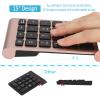 Yoidesu 22 Keys Number Pad, USB C Mini Numeric Keypad for Laptop with USB Reciever, Portable Numpad Financial Accounting for Laptop, Notebook, Desktop (Rose view 2