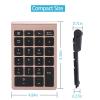 Yoidesu 22 Keys Number Pad, USB C Mini Numeric Keypad for Laptop with USB Reciever, Portable Numpad Financial Accounting for Laptop, Notebook, Desktop (Rose view 3