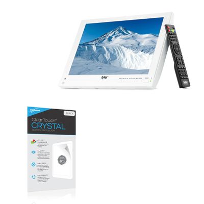 BoxWave Screen Protector Compatible with Tyler Portable TV LCD Monitor TTV707-13 (13.3 in) - ClearTouch Crystal (2-Pack), HD Film Skin - Shields from Scratches