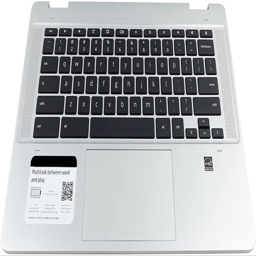 New Genuine Palmrest Touchpad Keyboard Silver for HP Chromebook 14A-NA1083CL Series M74070-001 M74073-001