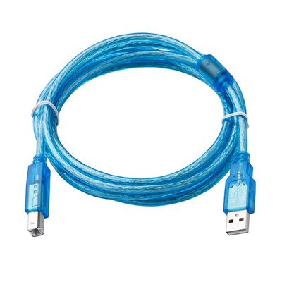 USB-Square Port Applicable PLC Programming Cable AFPX Series Data Download Cable Universal Square Port Cable Transparent (Blue 2m)