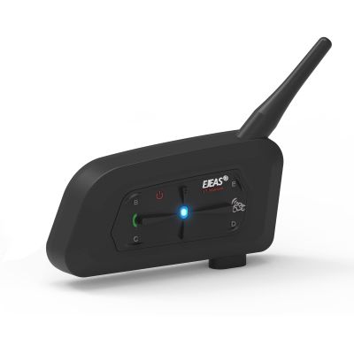 EJEAS V7 Motorcycle Helmet Bluetooth Intercom, Upgraded 2 Riders 1200M Helmet Bluetooth Headset Wireless Communication System with Noise Reduction/Auto-Answering/Waterproof/Quick Paring (1PC)