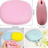 CIXVOEMK Silicone Headphone Organizer - Data Cable Storage Case - Mini Key Box - Portable Wired Headset Storage Bag (Yellow-Pink-Blue-3PCS) view 2