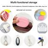 CIXVOEMK Silicone Headphone Organizer - Data Cable Storage Case - Mini Key Box - Portable Wired Headset Storage Bag (Yellow-Pink-Blue-3PCS) view 4