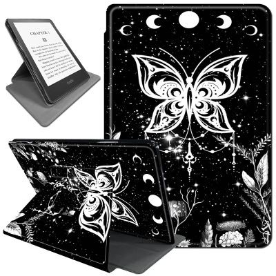 AIRWEE Kindle Paperwhite Case, 360 Rotating Stand, Lightweight, Auto Sleep/Wake Smart Cover for Kindle Paperwhite, Moon Butterfly