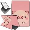 Rotating Case for 6.8" Kindle Paperwhite (11th Generation 2021) and Kindle Paperwhite Signature Edition,360 Degree Rotating Stand Fold Protective Smart Cover for Pink Pig Face view 1