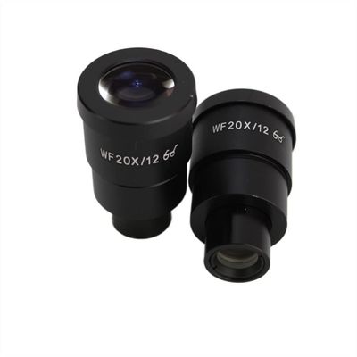 2PCS 10X 15X 20X Stereo Microscope Eyepiece Mounting Size 30mm High Eye Point Wide Angle Eyepiece (Color : WF20X-12mm)