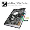 Rotating Case for 6.8" Kindle Paperwhite (11th Generation 2021) and Kindle Paperwhite Signature Edition,360 Degree Rotating Stand Fold Protective Smart Cover for Black Skull Flower view 4