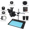 3.5X-90X Simul-Focal Continuous Zoom Trinocular Stereo Microscope 38MP HDMI USB Microsopio Camera 1/2 CTV Adapter Big Workbench w/Black aliuminum pad (Color : 38MP 0.5X C Mount) view 2