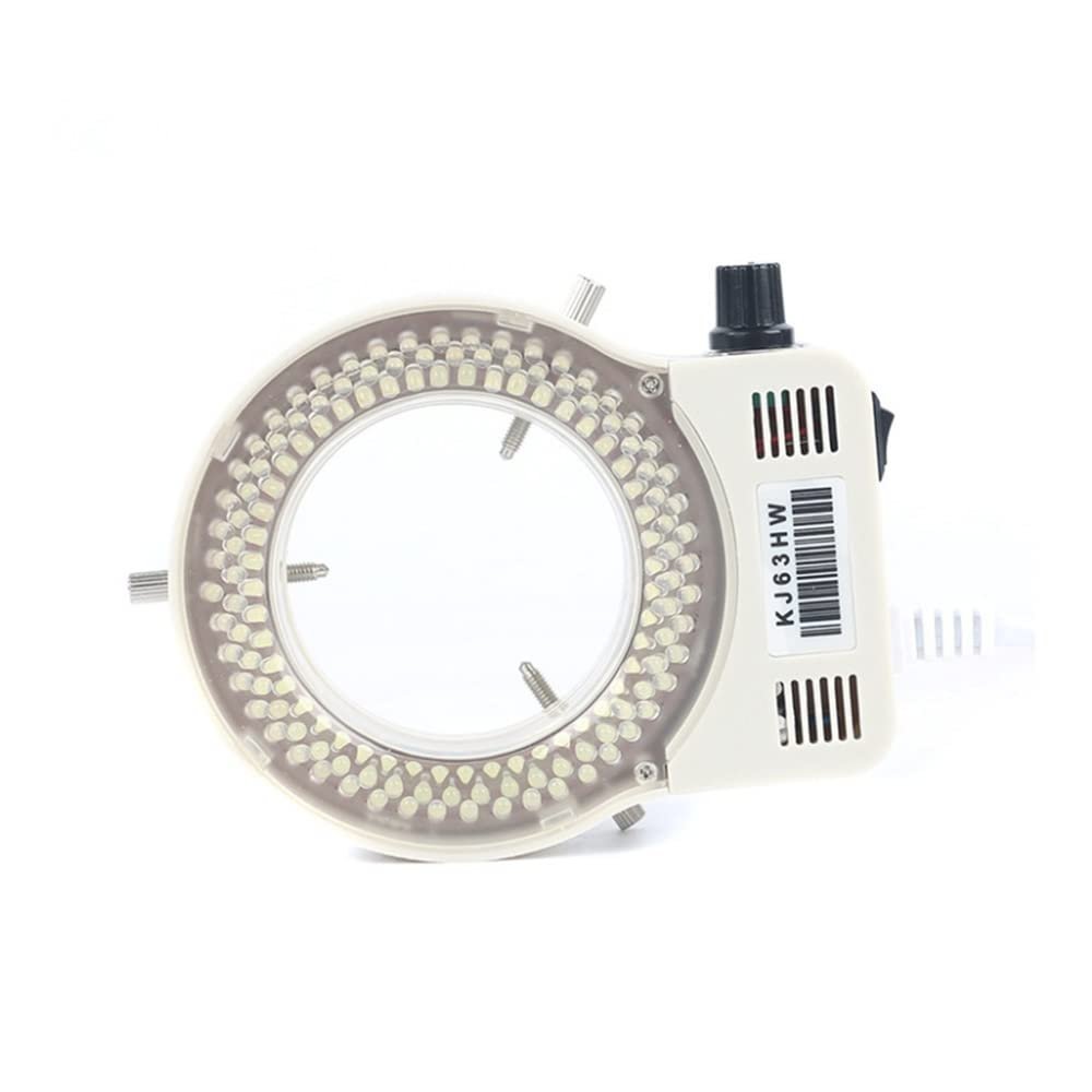 144 LED Microscope Ring Light Stereo Microscope Light Source 144 LED High Brightness White Auxiliary Light Source Adjustable