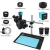 3.5X-90X Simul-Focal Continuous Zoom Trinocular Stereo Microscope 38MP HDMI USB Microsopio Camera 1/2 CTV Adapter Big Workbench w/Black aliuminum pad (Color : VGA 0.5X C Mount) view 2