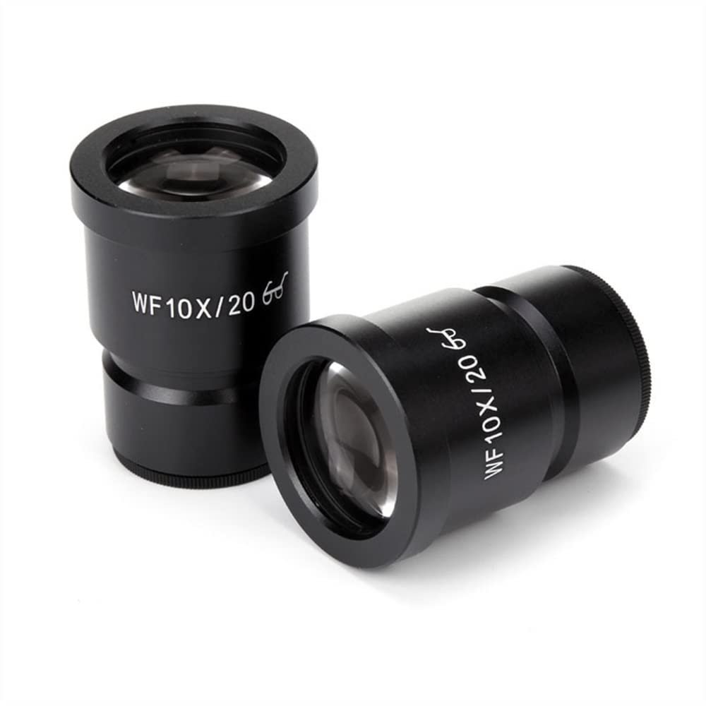 2PCS 10X 15X 20X Stereo Microscope Eyepiece Mounting Size 30mm High Eye Point Wide Angle Eyepiece (Color : WF10X-20mm)