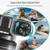 4K Digital Camera for Photography & Vlogging, 56MP YouTube Camera with WiFi, 3" 180 Flip Screen, 16X Digital Zoom, 52mm Wide Angle & Macro Lens, 32GB TF Card, 2 Batteries  Black view 4