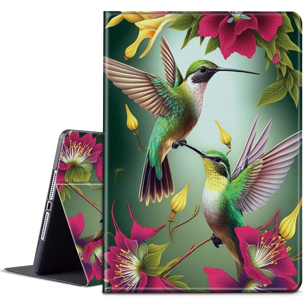 BPQOJB for Kindle 11th/12th Generation Case 6 inch 2022/2024 Release with Adjustable Stand & Auto Wake/Sleep Smart Protect Cover Case - Green Hummingbird