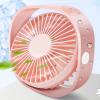Tyenaza USB Desk Fan, Small Portable Desktop Fan Mute Three Wind Speed USB Charging Small Fan for Home Office Dormitory(Pink) view 2
