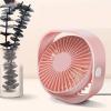 Tyenaza USB Desk Fan, Small Portable Desktop Fan Mute Three Wind Speed USB Charging Small Fan for Home Office Dormitory(Pink) view 3