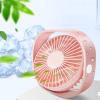 Tyenaza USB Desk Fan, Small Portable Desktop Fan Mute Three Wind Speed USB Charging Small Fan for Home Office Dormitory(Pink) view 4