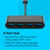 Kensington CH1200 USB-C 10Gbps 4-Port Hub, USB Type C to USB Adapter with 4 USB 3.0, Compatible with Thunderbolt 4, Thunderbolt 3, USB4 and USB-C Devices (K33616WW) view 3