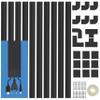 Cord Cover Raceway Kit - 157" Cable Concealer, Wire Hider for TV Wall Mounting and Wire Management, Black view 1