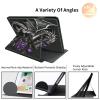 Rotating Case for 6.8" Kindle Paperwhite (11th Generation 2021) and Kindle Paperwhite Signature Edition,360 Degree Rotating Stand Fold Protective Smart Cover for Dragon with Purple Rose view 3