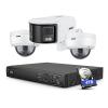 ANNKE PoE Security Camera System,1x 6MP Dual-Lens 180CCTV Camera and 2X 5MP Wired IP Cameras with Smart Motion Detection, 8MP/8CH NVR Recorder with 4TB HDD for 24-7 Recording view 1
