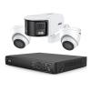 ANNKE PoE Security Camera System Outdoor, 8CH 4K NVR Recorder with 1x 6MP Dual-Lens 180CCTV Camera and 2X 5MP Wired IP Cameras, Human Vehicle Detection, Remote Access, No HDD view 1