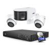ANNKE PoE Security Camera System Outdoor,1x 6MP Dual-Lens 180CCTV Camera and 2X 5MP Wired IP Cameras with Human Vehicle Detection, 8MP/8CH NVR Recorder with 1TB HDD for 24-7 Recording view 1