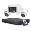 ANNKE PoE Security Camera System Outdoor,1x 6MP Dual-Lens 180CCTV Camera and 2X 5MP Wired IP Cameras with Human Vehicle Detection, 8MP/8CH NVR Recorder with 2TB HDD for 24-7 Recording view 1