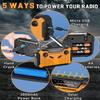 PRUNUS J-369 11100mWh Emergency Weather Radio, AA Batteries/Hand Crank/Solar/USB Charging, NOAA/AM/FM, LED Flashlight and Reading Lamp,SOS Alarm & Flashlight Portable view 2