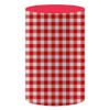 KONPON Farm Theme Cylinder Plinth Covers for Birthday Party Decorations Red and White Squares Pedestal Cover Baby Shower Banner Plinth Cover Props HP-493-15.7''X35.4'' view 2