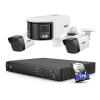 ANNKE 8CH 4K NVR PoE Security Camera System Outdoor with 1TB HDD, 1x 6MP Dual-Lens 180IP Camera and 2X 5MP C500 RTSP Cameras with Smart Motion Detection, Remote Access view 1