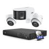 ANNKE PoE Security Camera System with 8TB Hard Drive, 8CH 4K Video NVR Recorder with 1x 6MP Dual-Lens 180IP Camera and 2X 5MP RTSP Cameras, Smart Motion Detection, Remote Access view 1