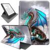 AIRWEE Kindle Paperwhite Case, 360 Rotating Stand, Lightweight, Auto Sleep/Wake Smart Cover for Kindle Paperwhite, Cool Blue Dragon view 1