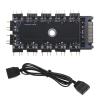 eMagTech ARGB Hub for Addressable RGB Headers/Controllers - 1 to 11 Ports, 5V 3 Pin RGB LED Splitter with 50cm Extension Cable view 1