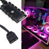 eMagTech ARGB Hub for Addressable RGB Headers/Controllers - 1 to 11 Ports, 5V 3 Pin RGB LED Splitter with 50cm Extension Cable view 3