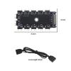 eMagTech ARGB Hub for Addressable RGB Headers/Controllers - 1 to 11 Ports, 5V 3 Pin RGB LED Splitter with 50cm Extension Cable view 4