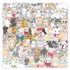 100 Pcs Cute Cat Stickers, Aesthetic Cat Waterproof Vinyl Stickers for Water Bottle Kids Adults Girls Women Kitten Stickers view 1