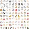 100 Pcs Cute Cat Stickers, Aesthetic Cat Waterproof Vinyl Stickers for Water Bottle Kids Adults Girls Women Kitten Stickers view 2