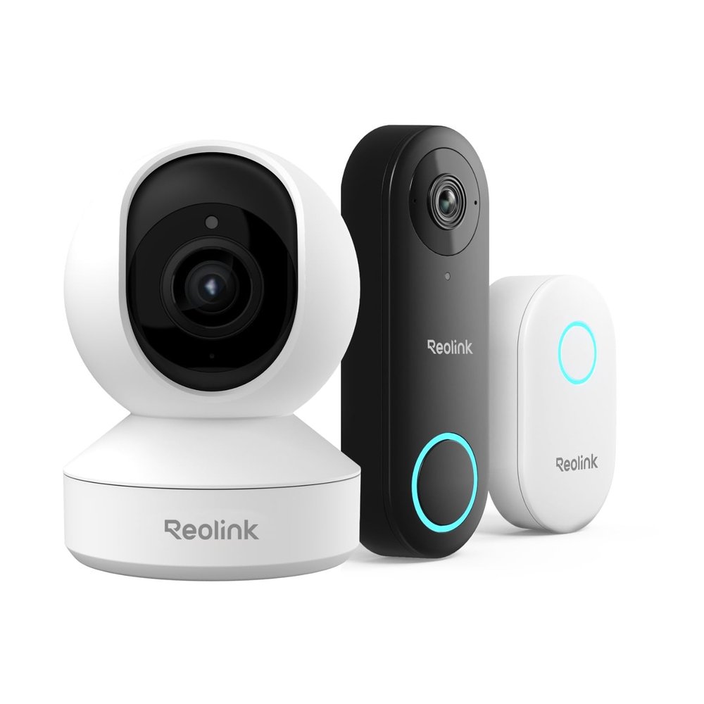 REOLINK Doorbell Camera Bundle 5MP Indoor Camera E1 Zoom,Remote Control in One App, No Subscription Fee, Local Storage, Works w/Goodle Assistant