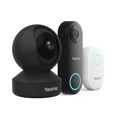 REOLINK Doorbell Camera Bundle 5MP Indoor Camera,Remote Control in One App, No Subscription Fee, Local Storage, Works w/Goodle Assistant